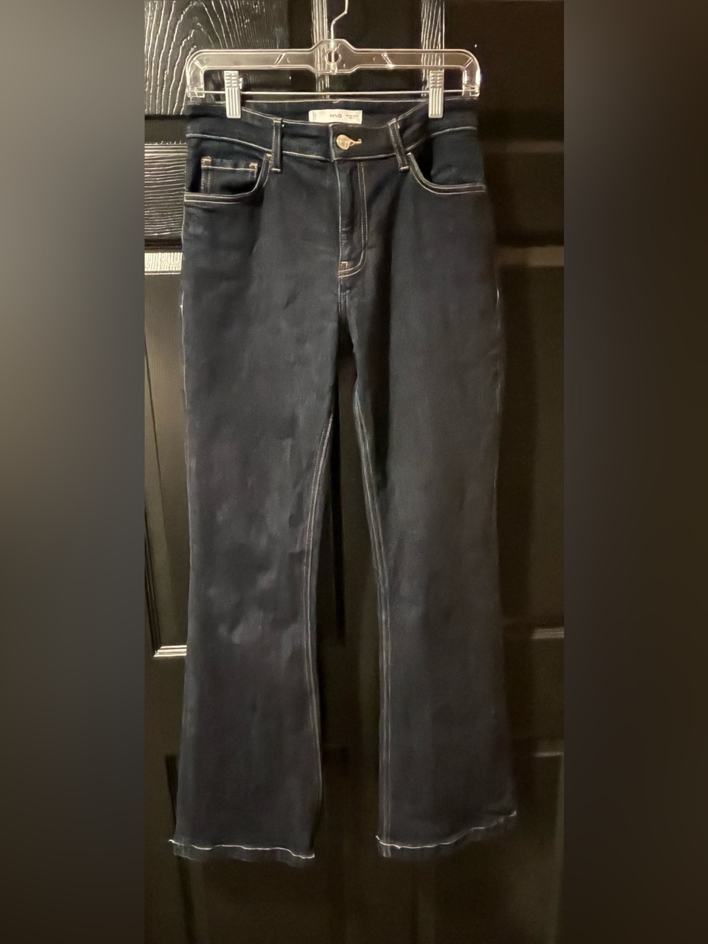 Mango Women's Dark Blue Boot Cut Jeans